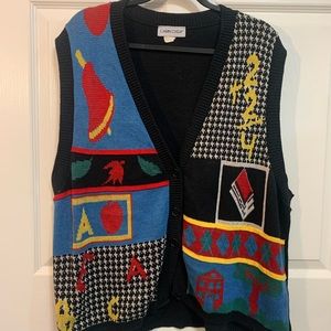 Fun button up sweater vest
